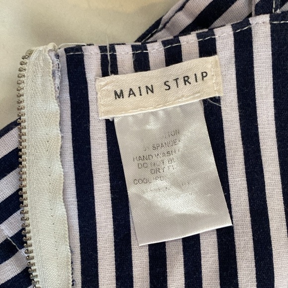 Main Strip women’s romper in vertical stripes  blue and white - Picture 7 of 7